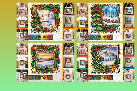 15x PNG Bundle of Designs , Christmas Sublimation afrosvg 