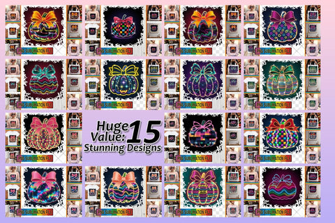 15x PNG Collection Bundle , Neon Fall Sublimation afrosvg 