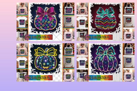 15x PNG Collection Bundle , Neon Fall Sublimation afrosvg 