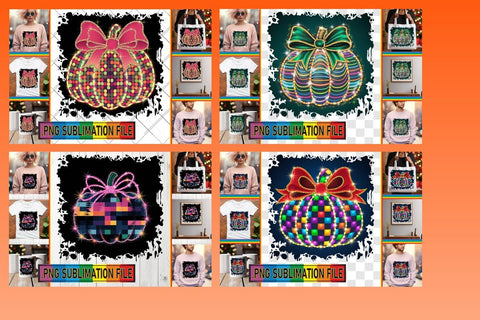 15x PNG Collection Bundle , Neon Fall Sublimation afrosvg 