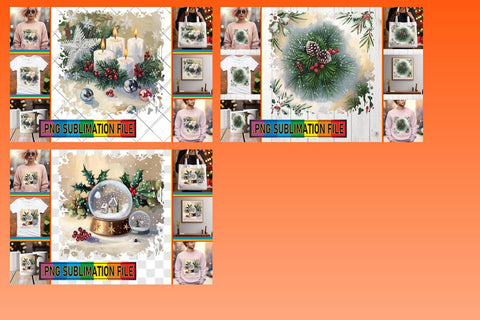 15x PNG Design Bundle for Crafting , Christmas Sublimation afrosvg 