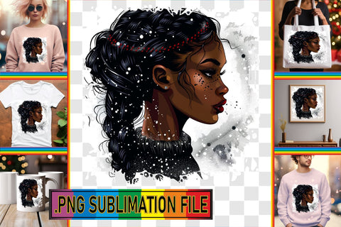 15x PNG Design Bundle , Xmas Girl Sublimation afrosvg 