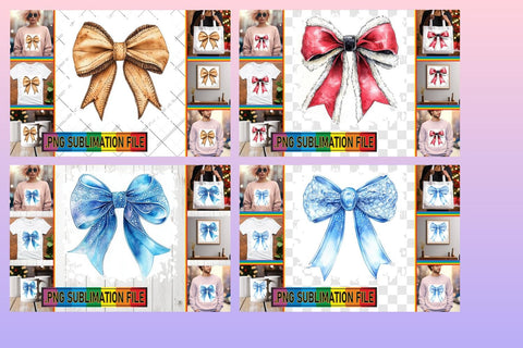 15x PNG Design Collection , Bow Sublimation afrosvg 