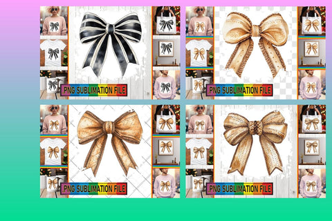 15x PNG Design Collection , Bow Sublimation afrosvg 