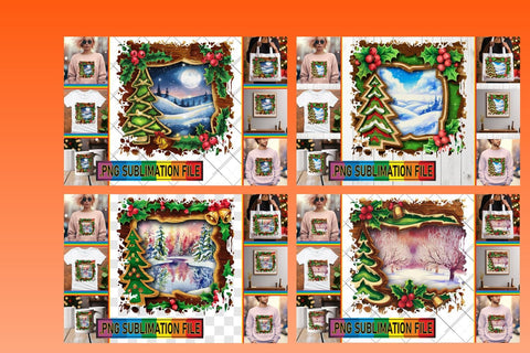 15x PNG Design Collection , Christmas Sublimation afrosvg 