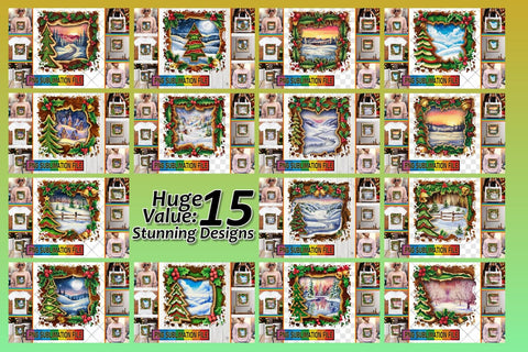 15x PNG Design Collection , Christmas Sublimation afrosvg 