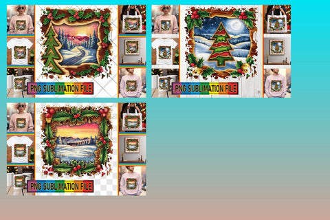 15x PNG Design Collection , Christmas Sublimation afrosvg 
