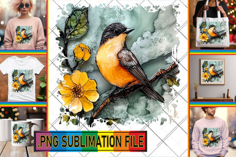 15x PNG Design Kit Bundle , 3D Bird Sublimation afrosvg 