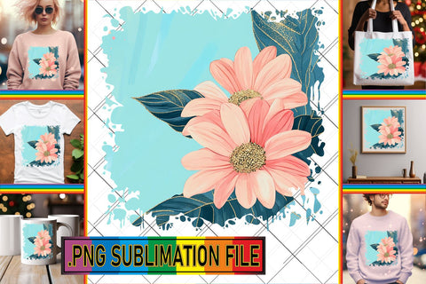 15x PNG Design Kit Bundle Pack , Flower Sublimation afrosvg 
