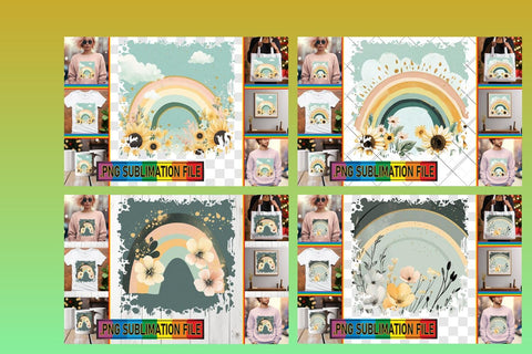 15x PNG Design Kit Bundle Pack , Flower Sublimation afrosvg 