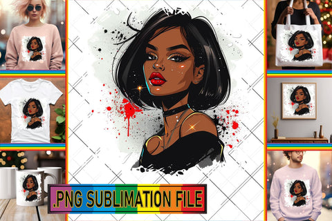 15x PNG Design Kit Collection Bundle , Xmas Girl Sublimation afrosvg 