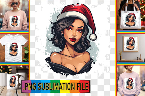 15x PNG Design Kit Collection Bundle , Xmas Girl Sublimation afrosvg 
