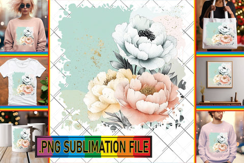 15x PNG Design Kit Collection , Flower Sublimation afrosvg 