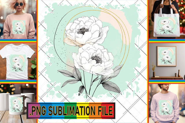15x PNG Design Kit Collection , Flower Sublimation afrosvg 