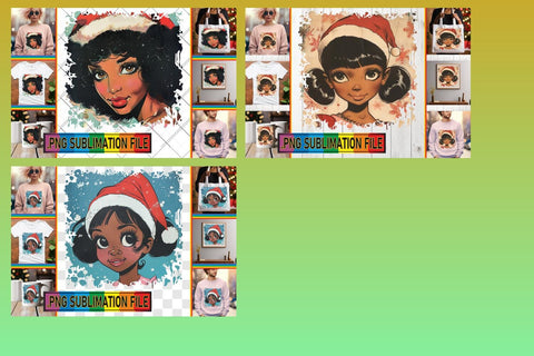 15x PNG Design Kit Collection Pack , Christmas Sublimation afrosvg 
