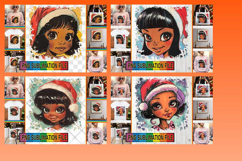 15x PNG Design Kit Collection Pack , Christmas Sublimation afrosvg 