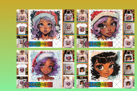 15x PNG Design Kit Collection Pack , Christmas Sublimation afrosvg 
