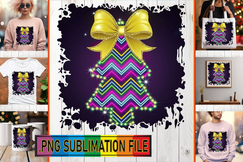 15x PNG Design Kit for Creative , Neon Xmas Sublimation afrosvg 