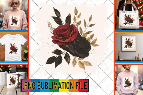 15x PNG Design Kit for Projects , Flower Sublimation afrosvg 