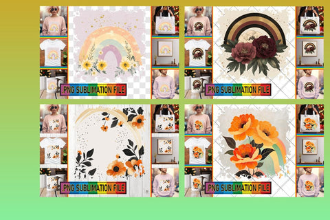 15x PNG Design Kit for Projects , Flower Sublimation afrosvg 