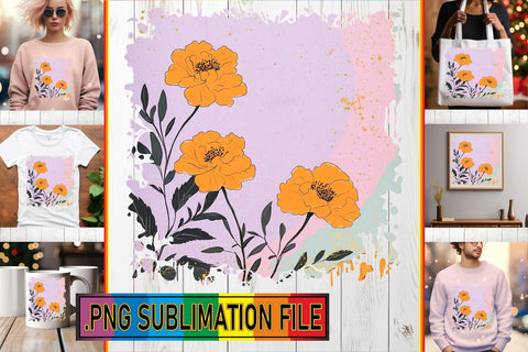 15x PNG Design Kit for Projects , Flower Sublimation afrosvg 