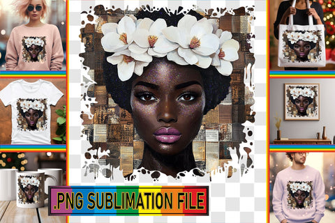 15x PNG Design Kit for Sale , Woman Sublimation afrosvg 