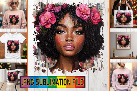 15x PNG Design Kit for Sale , Woman Sublimation afrosvg 
