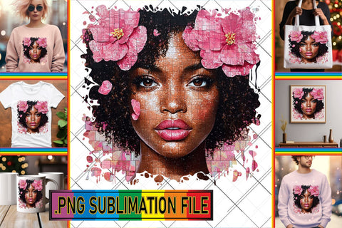 15x PNG Design Kit for Sale , Woman Sublimation afrosvg 
