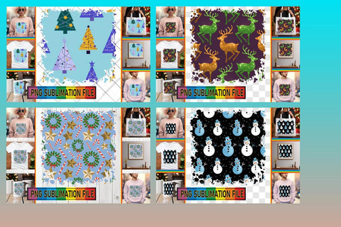 15x PNG Design Kit Set , Christmas Sublimation afrosvg 