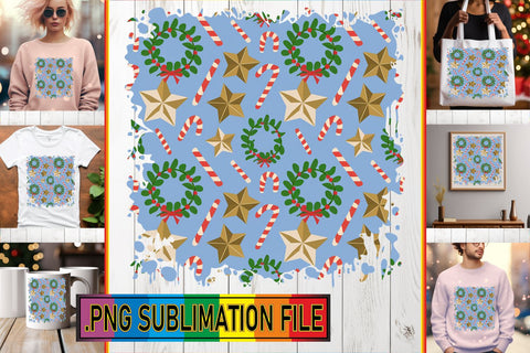 15x PNG Design Kit Set , Christmas Sublimation afrosvg 