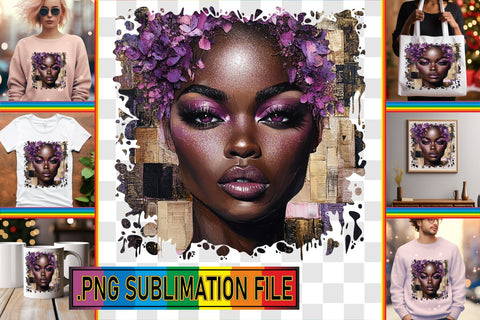 15x PNG Design Kit Set , Woman Sublimation afrosvg 