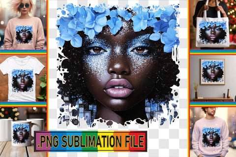 15x PNG Design Kit Set , Woman Sublimation afrosvg 