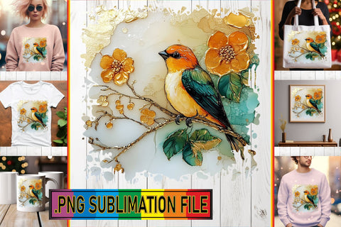 15x PNG Design Pack Bundle , 3D Bird Sublimation afrosvg 