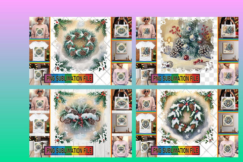 15x PNG Design Pack Collection , Christmas Sublimation afrosvg 