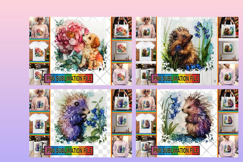 15x PNG Design Pack for Crafting , Animals Sublimation afrosvg 