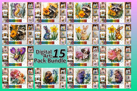 15x PNG Design Pack for Crafting , Animals Sublimation afrosvg 