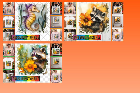 15x PNG Design Pack for Crafting , Animals Sublimation afrosvg 