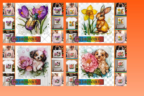 15x PNG Design Pack for Crafting , Animals Sublimation afrosvg 