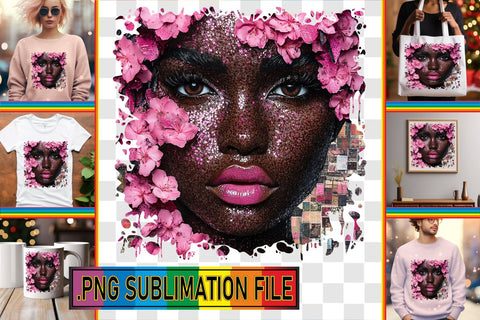 15x PNG Design Pack for Crafting , Woman Sublimation afrosvg 