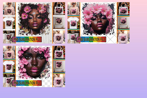 15x PNG Design Pack for Crafting , Woman Sublimation afrosvg 