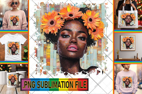 15x PNG Design Pack for Crafting , Woman Sublimation afrosvg 
