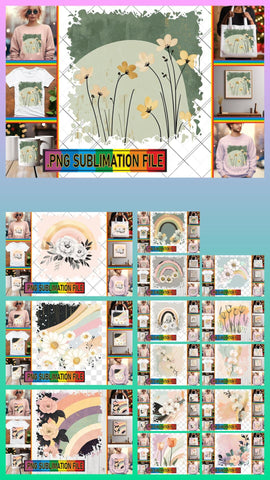 15x PNG Design Pack for Projects , Flower Sublimation afrosvg 