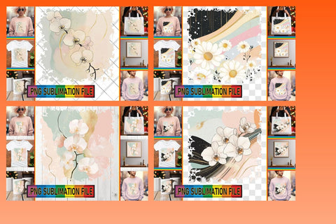 15x PNG Design Pack for Projects , Flower Sublimation afrosvg 