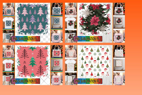 15x PNG Design Pack for Sale , Christmas Sublimation afrosvg 