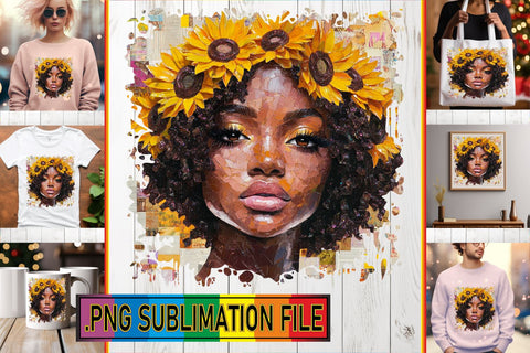 15x PNG Design Pack for Sale , Woman Sublimation afrosvg 