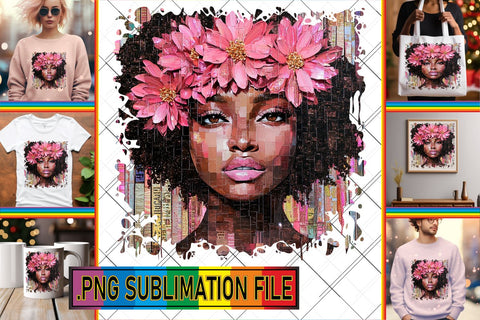 15x PNG Design Pack for Sale , Woman Sublimation afrosvg 