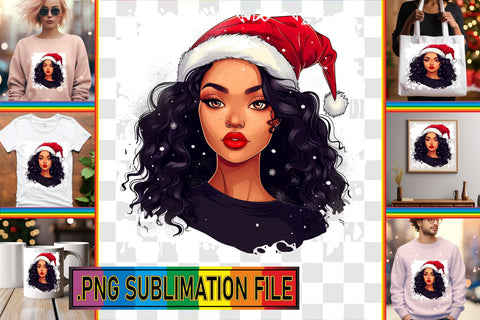 15x PNG Design Pack for Sale , Xmas Girl Sublimation afrosvg 