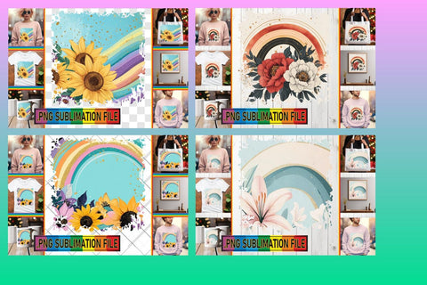 15x PNG Design Pack Selection , Flower Sublimation afrosvg 