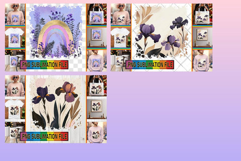 15x PNG Design Pack Selection , Flower Sublimation afrosvg 