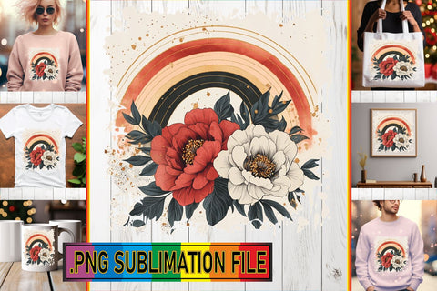 15x PNG Design Pack Selection , Flower Sublimation afrosvg 